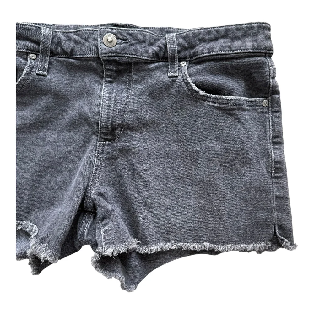 Joe's Jeans Charcoal Gray Distressed Hem Lisbeth Wash Cut Off Shorts Womens W 29